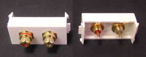 AV Audio (2RCA) Wire Module Gold Plated N86-610H